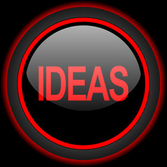 ideas black and red glossy internet icon on black background