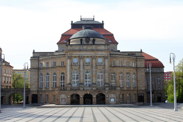 Fototapeta premium Chemnitz spring Karl-Marx-Stadt saxony saxon architecture nature