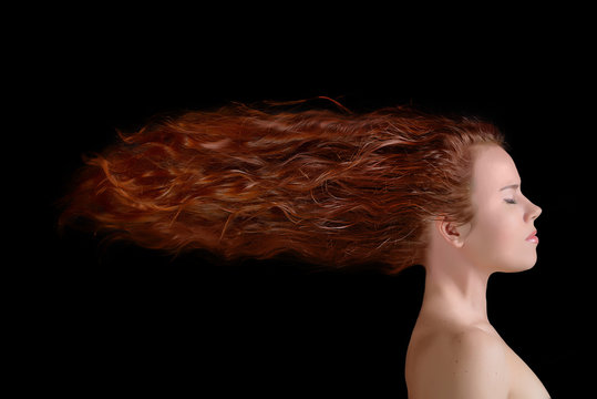 Woman with artistic hair