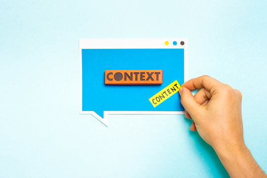 Content In Context Concept. Content Marketing.