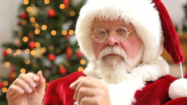 Closeup portrait of Santa Claus