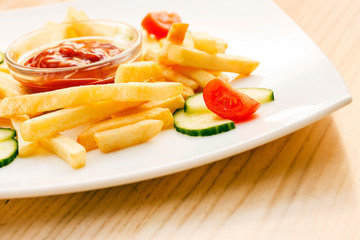 French Fries with ketchup