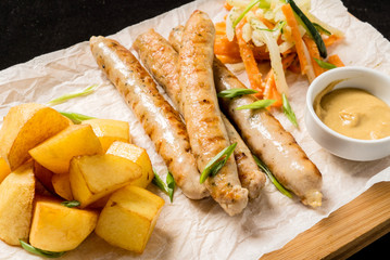 sausages with potatoes
