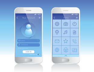 Mobile Application Interface : Vector Illustration