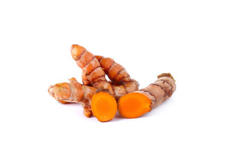 turmeric on white background