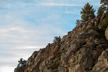 Scenic view of the winter mountains