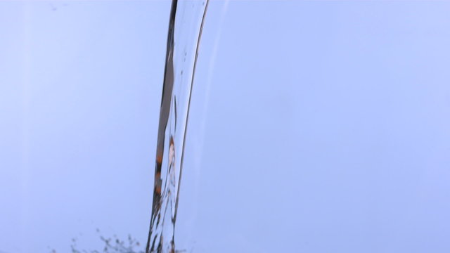 Water pouring and splashing, slow motion