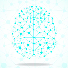 Abstract brain human, molecular structure. Vector illustration. Eps 10