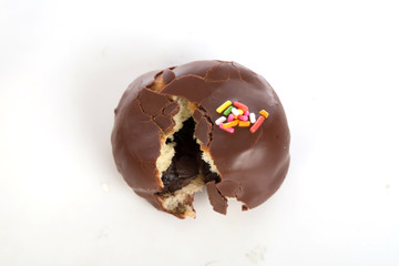 glazed donuts on white background