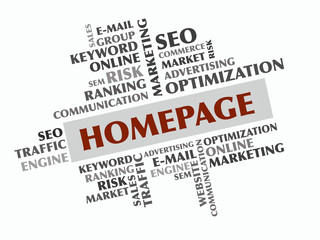 Homepage word cloud, Business concept