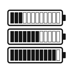 Battery with different level of charge icon