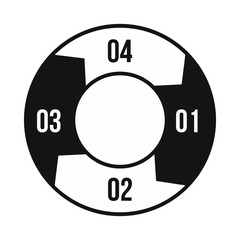 Pie chart with a hole in the center icon