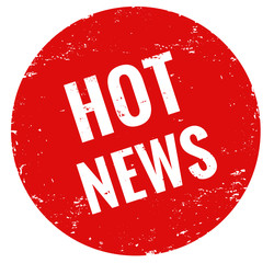 Stempel Grunge hot news rot button