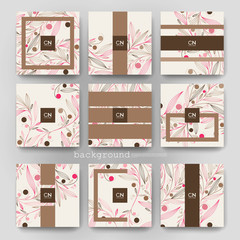 floral abstract vector brochure template. Flyer Layout