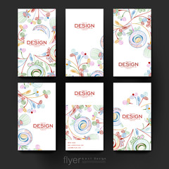 floral abstract vector brochure template. Flyer Layout