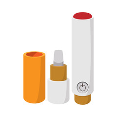 Electronic cigarette icon, cartoon style 