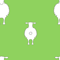 Seamless sheep background