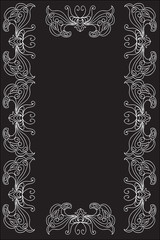 Decorative floral frame template