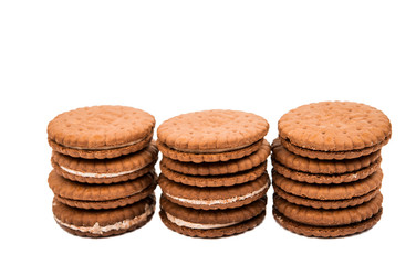 sandwich cookies isolated