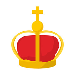 A royal crown icon, cartoon style 