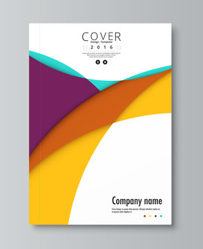 Abstract colorful shape cover template design. vector illustrati