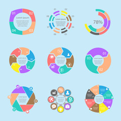 Infographic design template and marketing icons