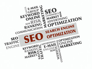 SEO word cloud, Business concept