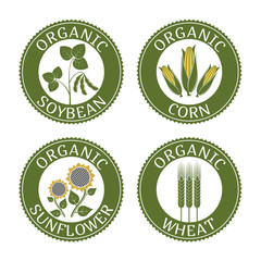 Badges vegetarian plants