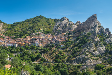 Fototapeta na wymiar Castelmezzano in Basilicata, one of the most beautiful village in Italy
