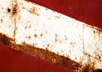 Rusted sheet texture metal wall background. Stain rust texture surface old iron sheet. Vintage and...
