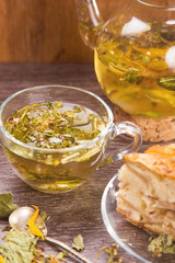 herbal tea with cake