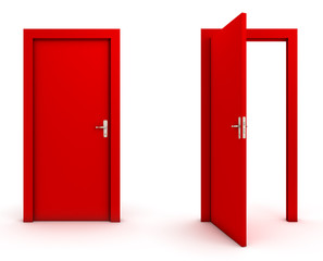 Open and closed doors