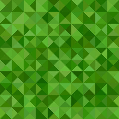 Fototapeta premium Green color triangle mosaic vector background