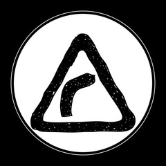 Simple doodle of a road sign