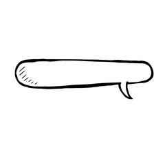 Vector hand drawn doodle of a speech bubble, isolated