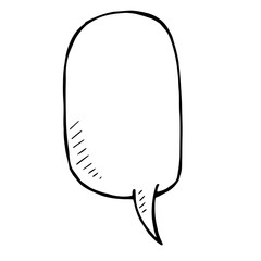 hand drawn bubble speech, vector doodle object