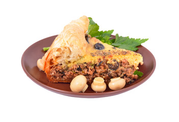 Meat pie with olive