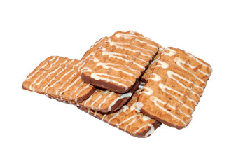 Iced cookie on white