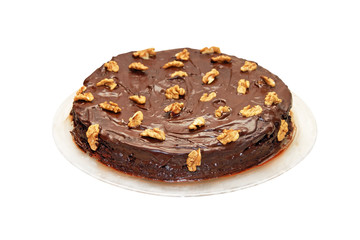 Chocolate cake on plate