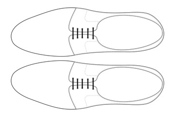 Men  shoes top view. Icon.