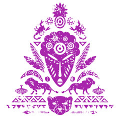 African Abstract Tribal Illustration
