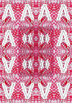 Seamless abstract symmetrical pattern. Created on the basis of drawing
