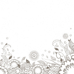 Floral and ornamental spring item background. abstract flowers. monochrome