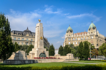Fototapeta na wymiar Soviet War Memorial of Budapest