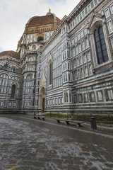 Fototapeta na wymiar The Cathedral of Saint Mary of the Flower (Florence Cathedral) a