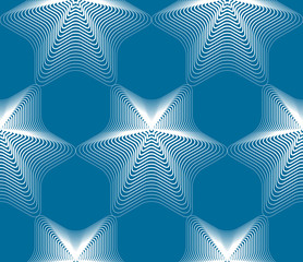 Continuous vector pattern with graphic lines, decorative abstract