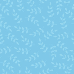 Vector Hand drawn leafs seamless pattern