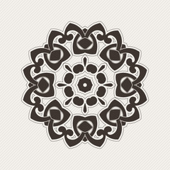 Vector mandala. Gothic lace tattoo. Celtic weave with sharp corners. 