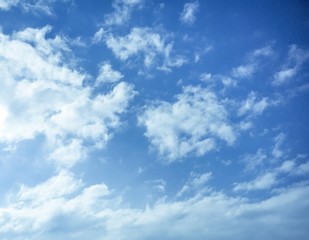 Blue Sky With Clouds Background