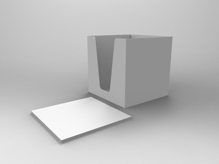 Notepad Holder & Notes 3D Render